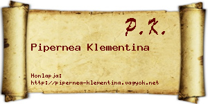 Pipernea Klementina névjegykártya